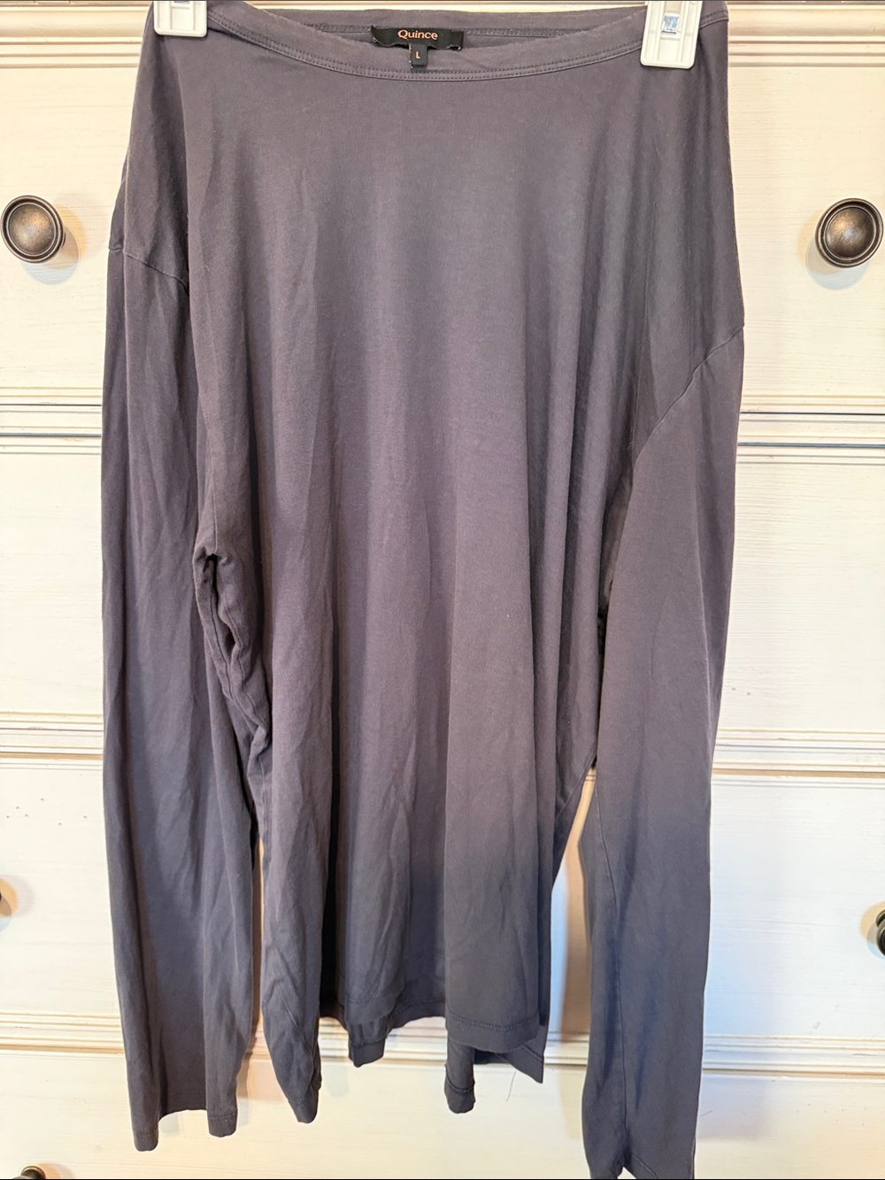 Quince Long Sleeve Crewneck Shirt - Slate Gray